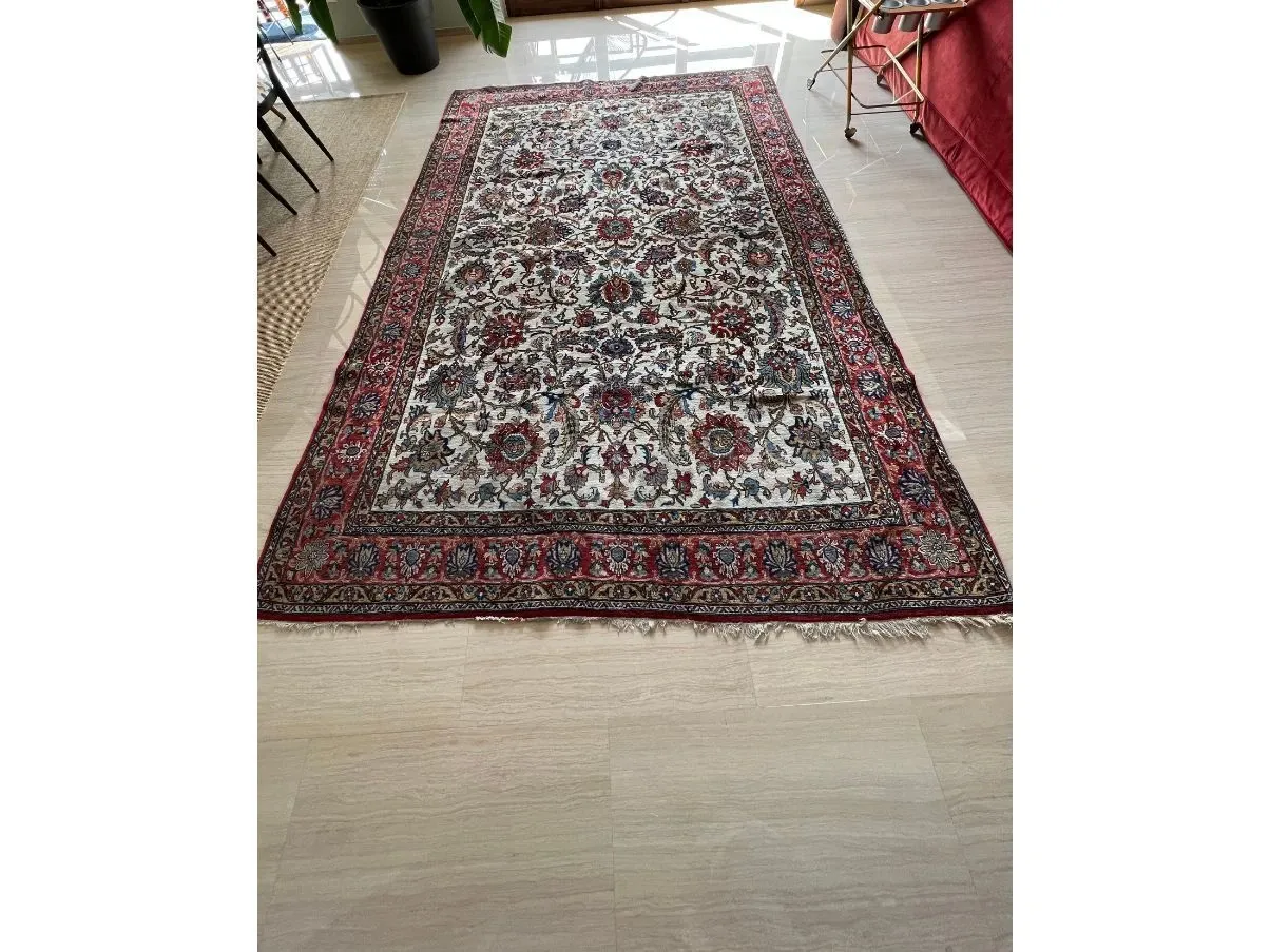 Vintage carpet decorated in wool and cotton (1950s), 1
