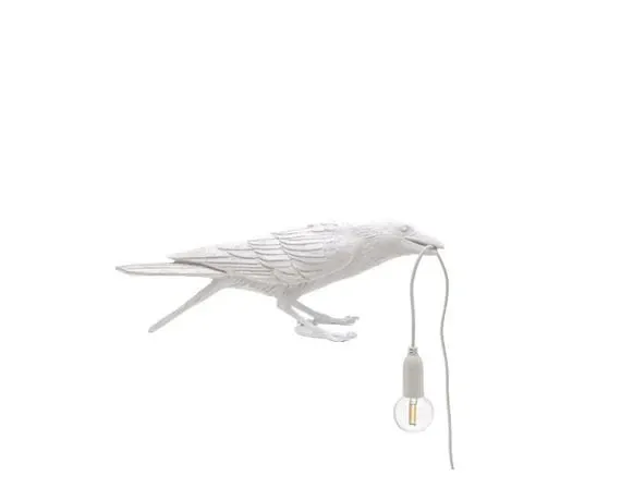 Bird Lamp White Playing 
