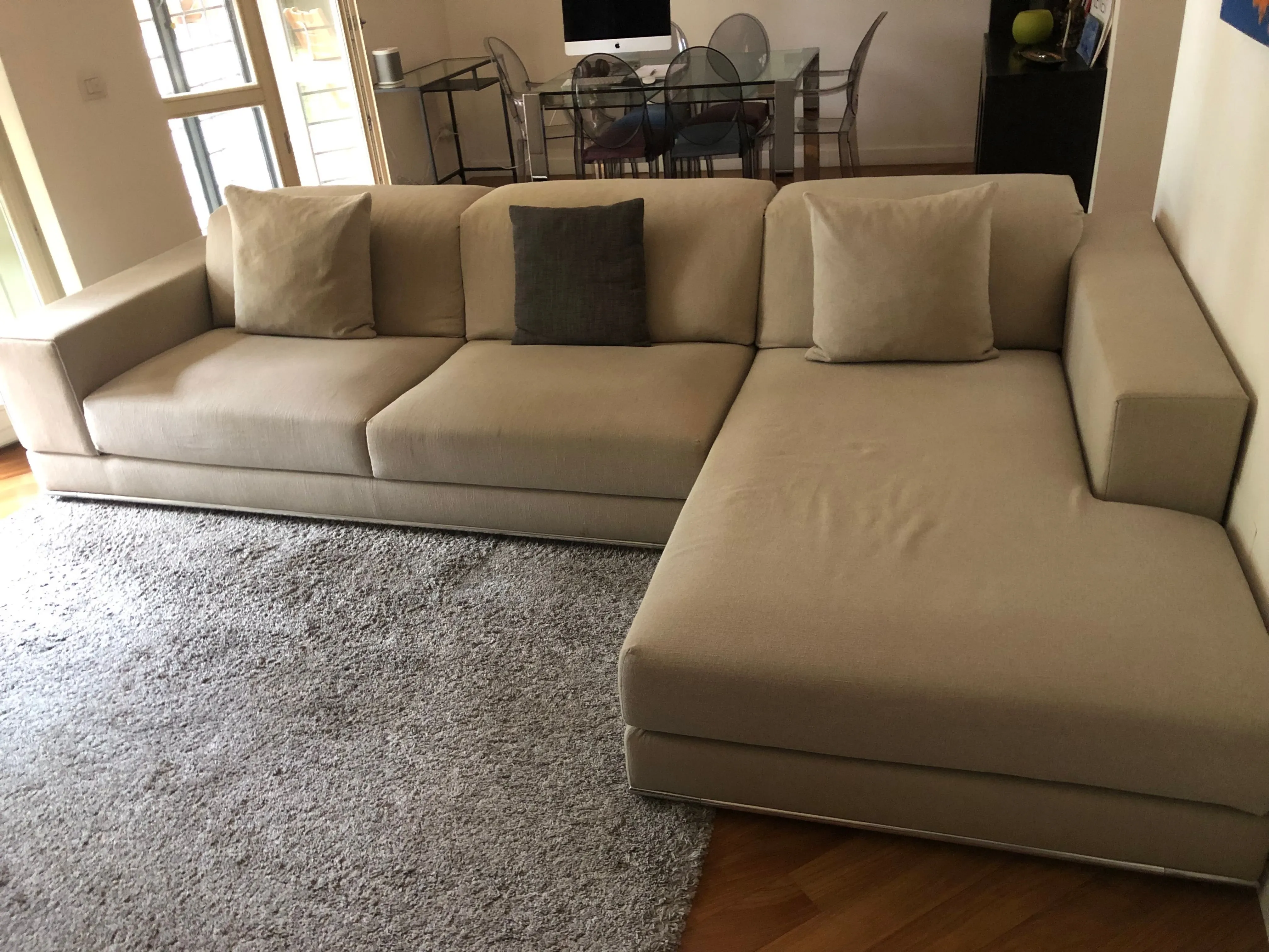 William New sofa in beige fabric, Valentini  1
