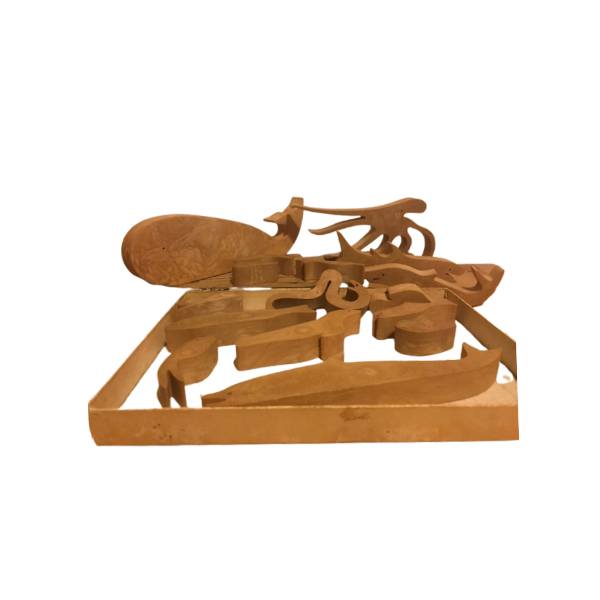 Sculpture/ puzzle 16 Fish by Enzo Mari (70s), Danese Milano image