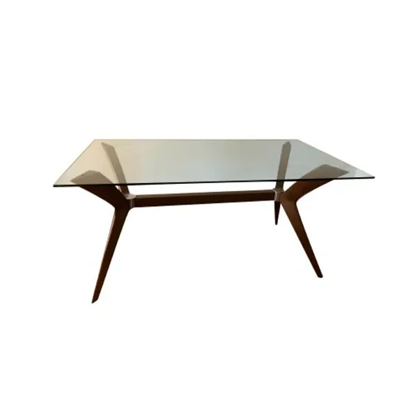 Rectangular table with glass top, Calligaris image