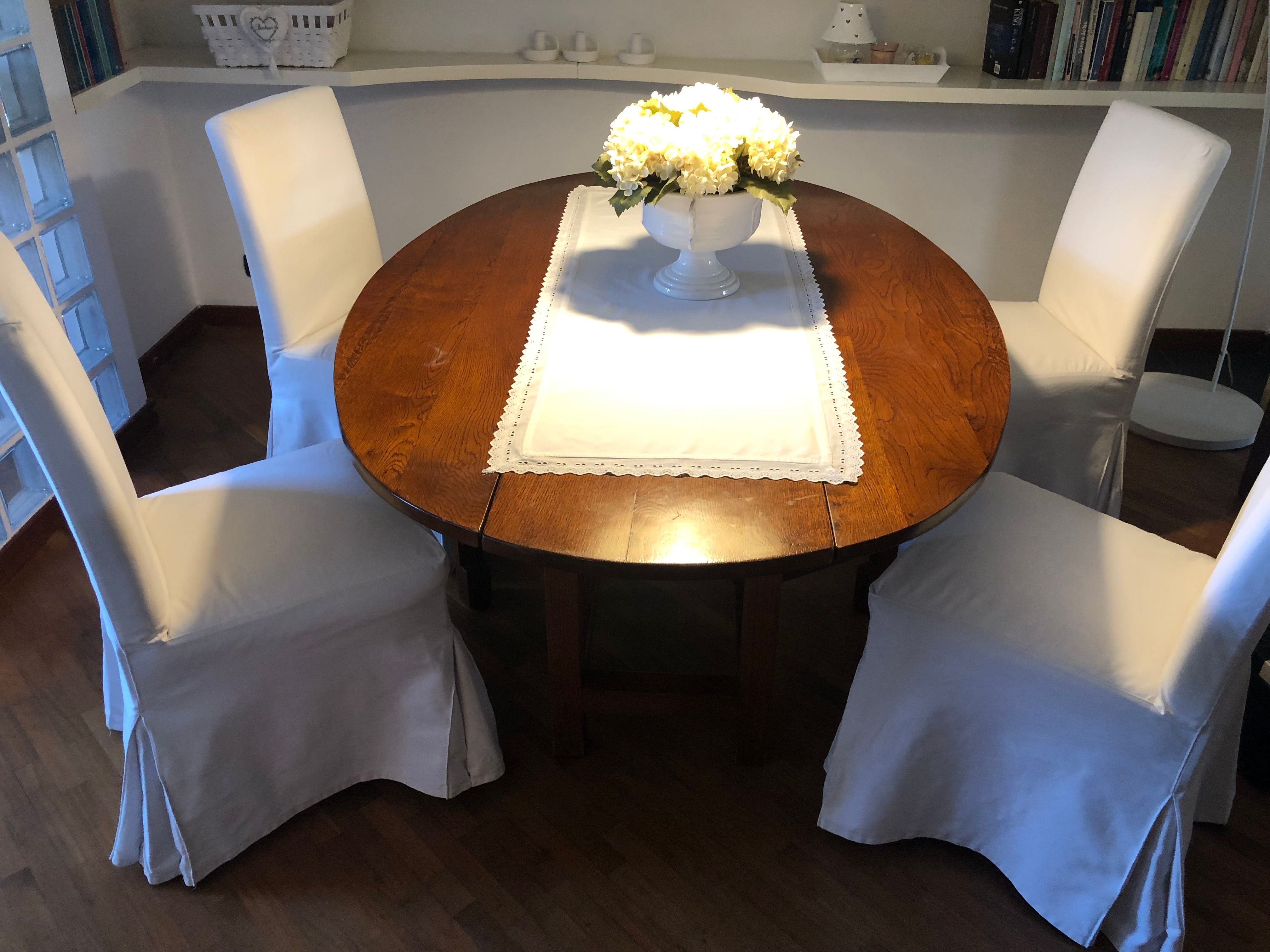 Solid Wood Oval Console Table Main