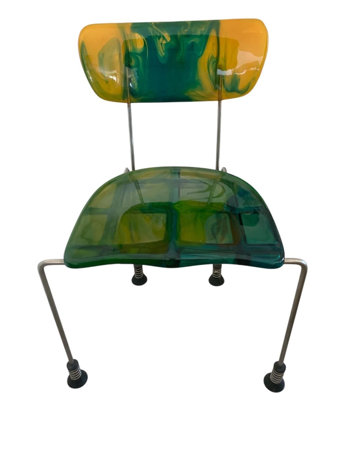 Pair of Broadway chairs by Gaetano Pesce, Bernini 5