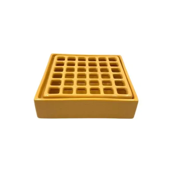 Vintage yellow ceramic ashtray (1970s) 