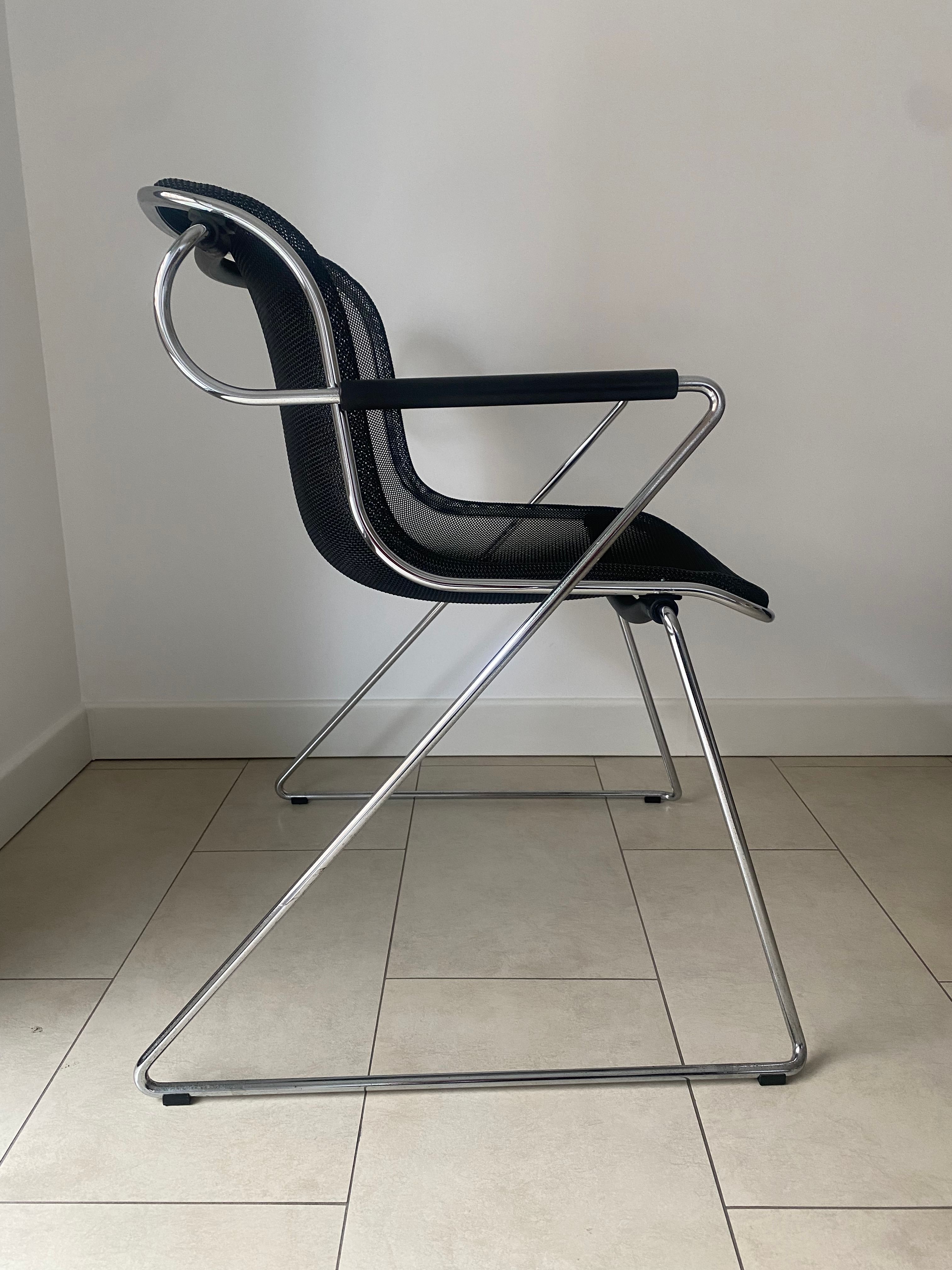 Set di 6 sedie Penelope di Charles Pollock (anni '80), Anonima Castelli Side