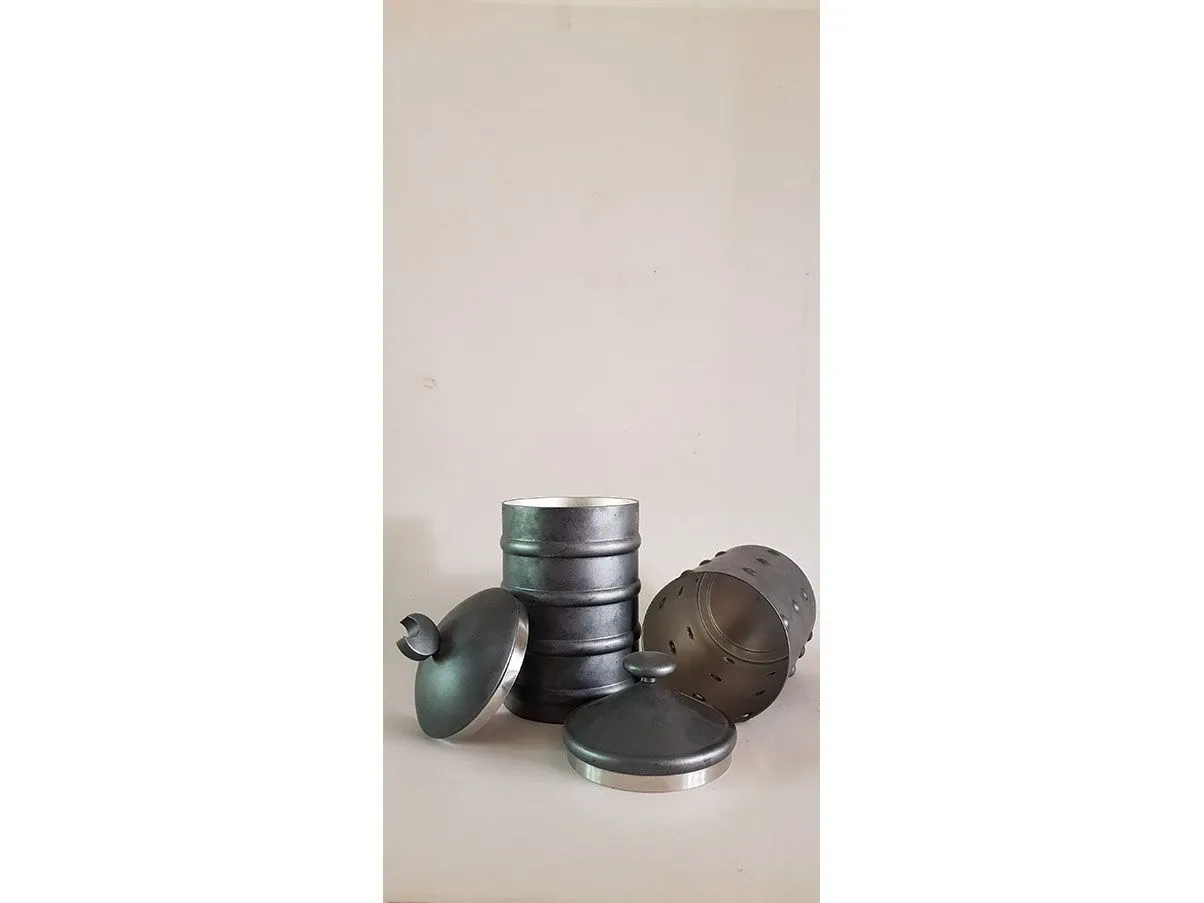 Set 2 containers Kalistò 2 and Kalistò 3 in aluminum, Alessi 2