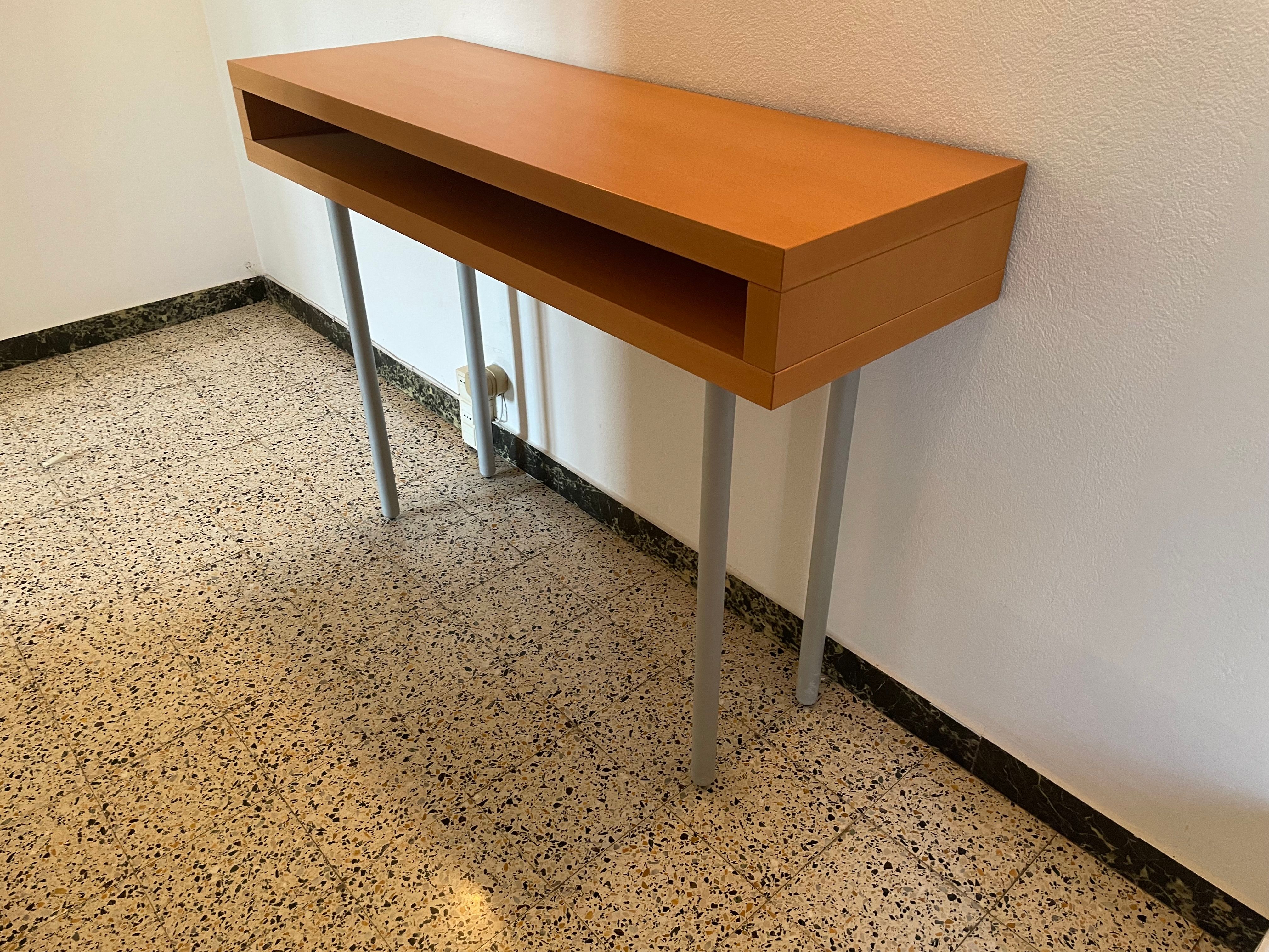 Place wooden wall console table by Terence Woodgate (80s/90s), Cappellini Side