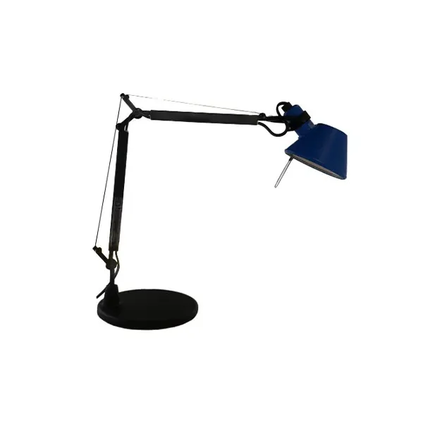 Tolomeo Micro aluminum table lamp (blue and black), Artemide image
