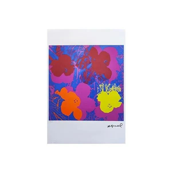 Vintage Flowers Lithograph by Andy Warhol (1980s), image