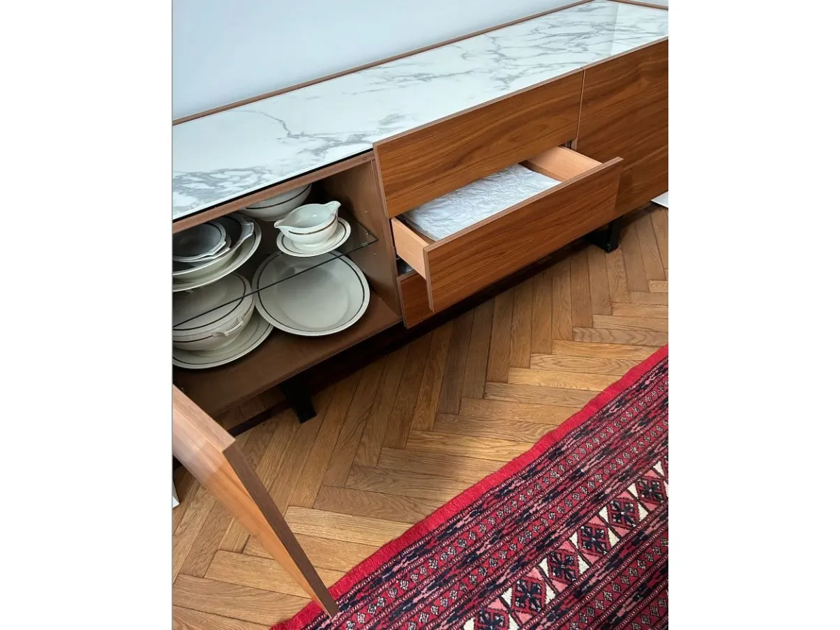 Horizon sideboard in walnut wood 1