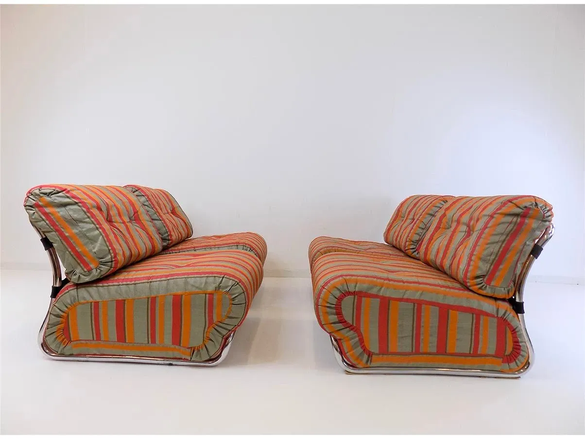 Set aus 4 modularen Vintage-Sofas aus Stoff (70er Jahre) 2