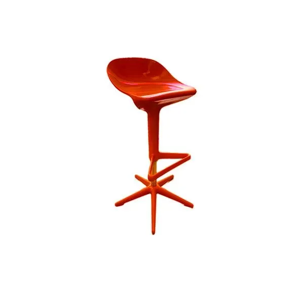 Sgabello Spoon girevole in polipropilene (rosso), Kartell image