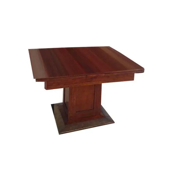Tavolo allungabile vintage in legno massello (marrone) image