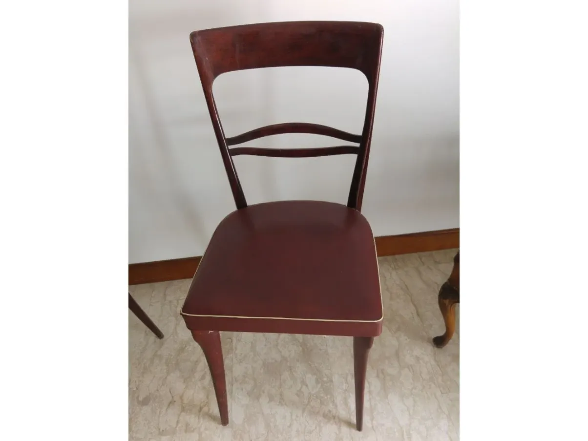 Set 4 sedie vintage in legno di faggio (anni '50),  2
