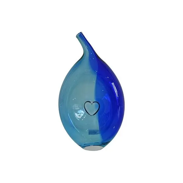 Blue and light blue glass vase, Kosta Boda image