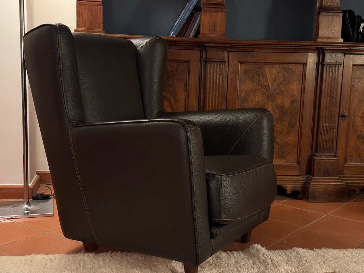 Chaise Longue Bergere with pouf, Baxter Side