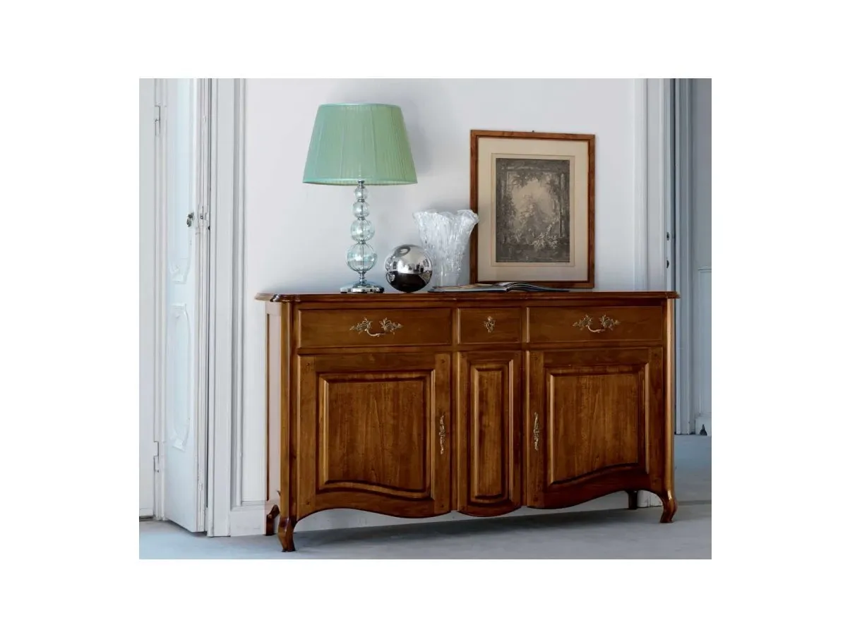 Vintage Sideboard aus Nussbaumholz mit Schubladen 1