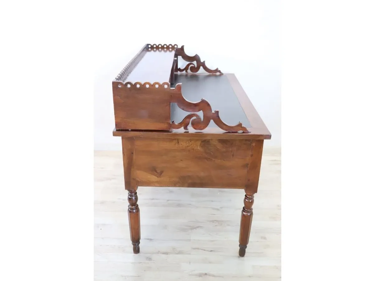 Scrivania vintage in legno di noce ('800),  4
