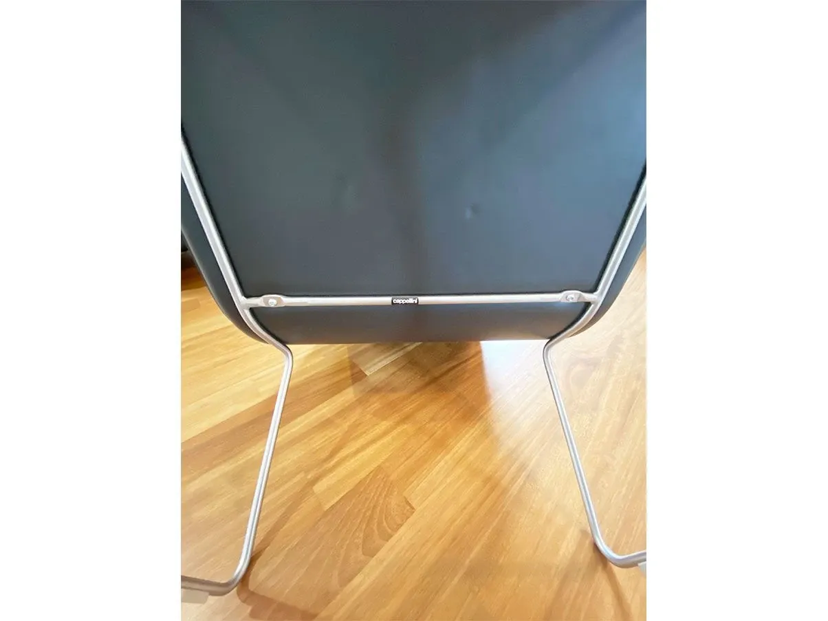 Poltroncina Low Pad in pelle (nero), Cappellini 5