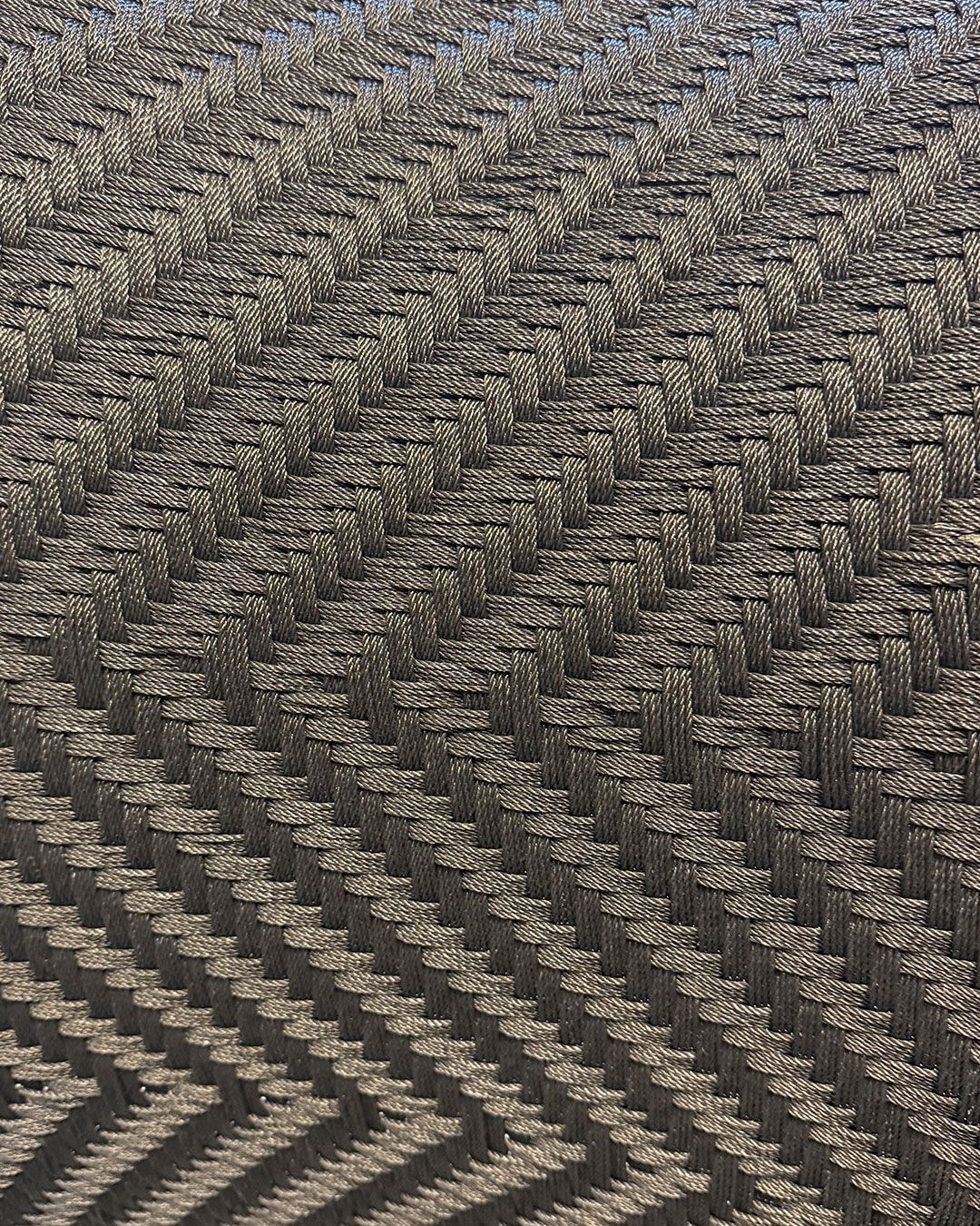 Hochlehner Stuhl Sunny M'Afrique aus schwarzem Stoff Brand