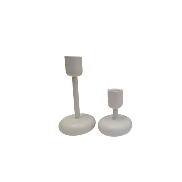 Set of 2 Nappula candle holders in painted steel, littala image