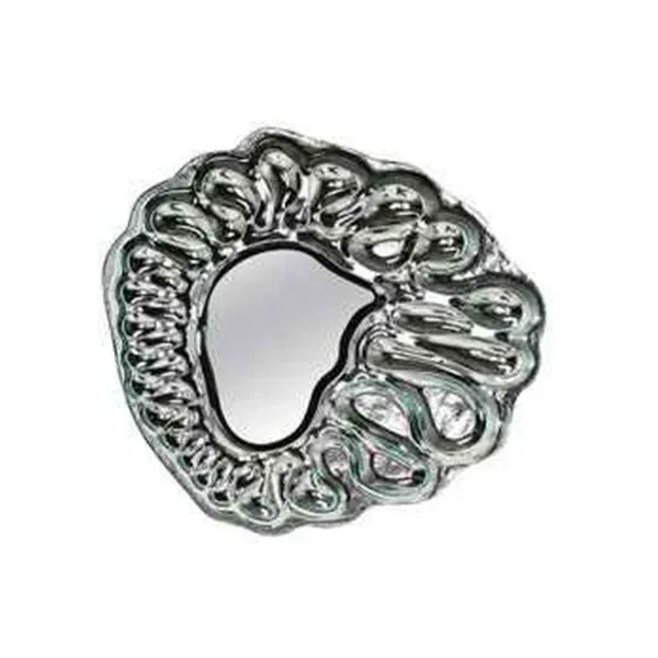 Caldeira mirror in metal and fused glass 