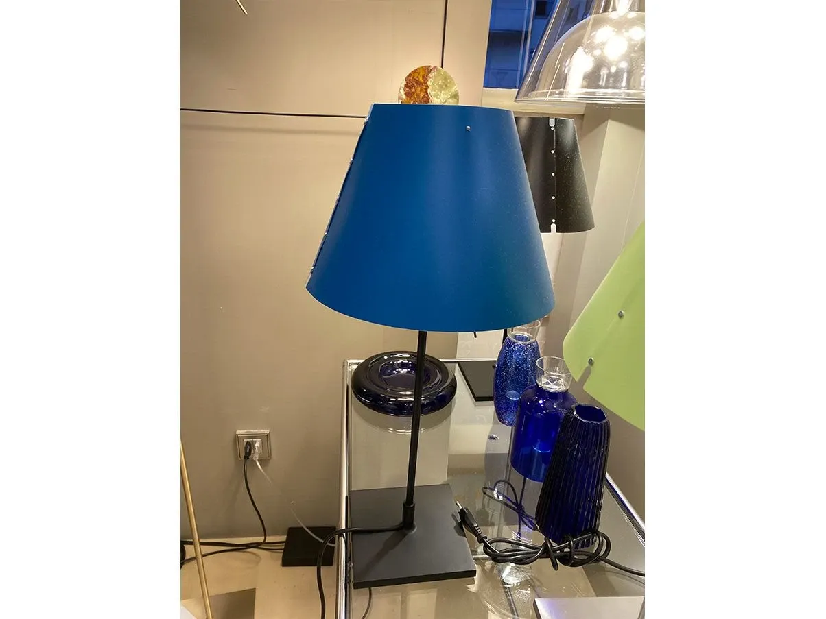 Costanzina table lamp polycarbonate (blue), Luceplan 