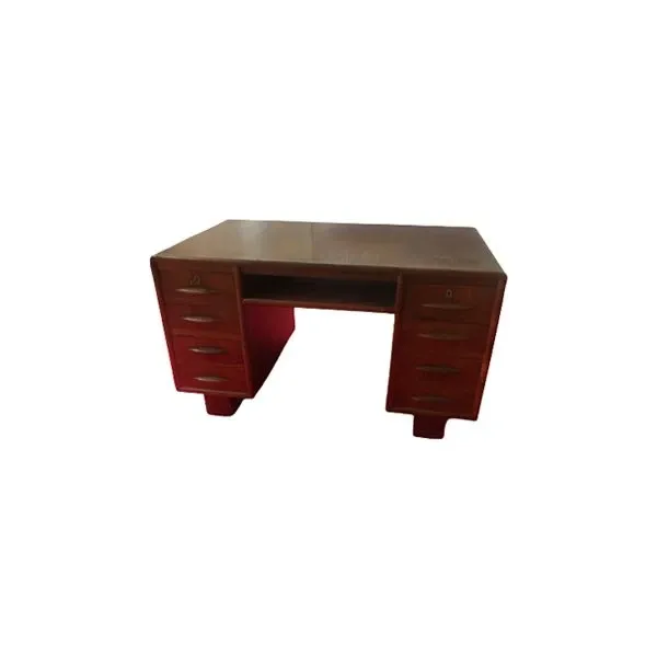 Scrivania vintage stile Art Decò in legno,   