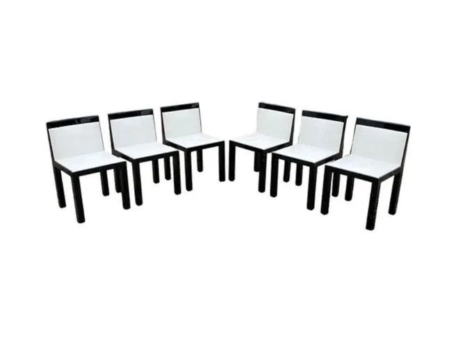 Set of 6 vintage chairs by Aldo Rossi and Luca Meda, Molteni&C image