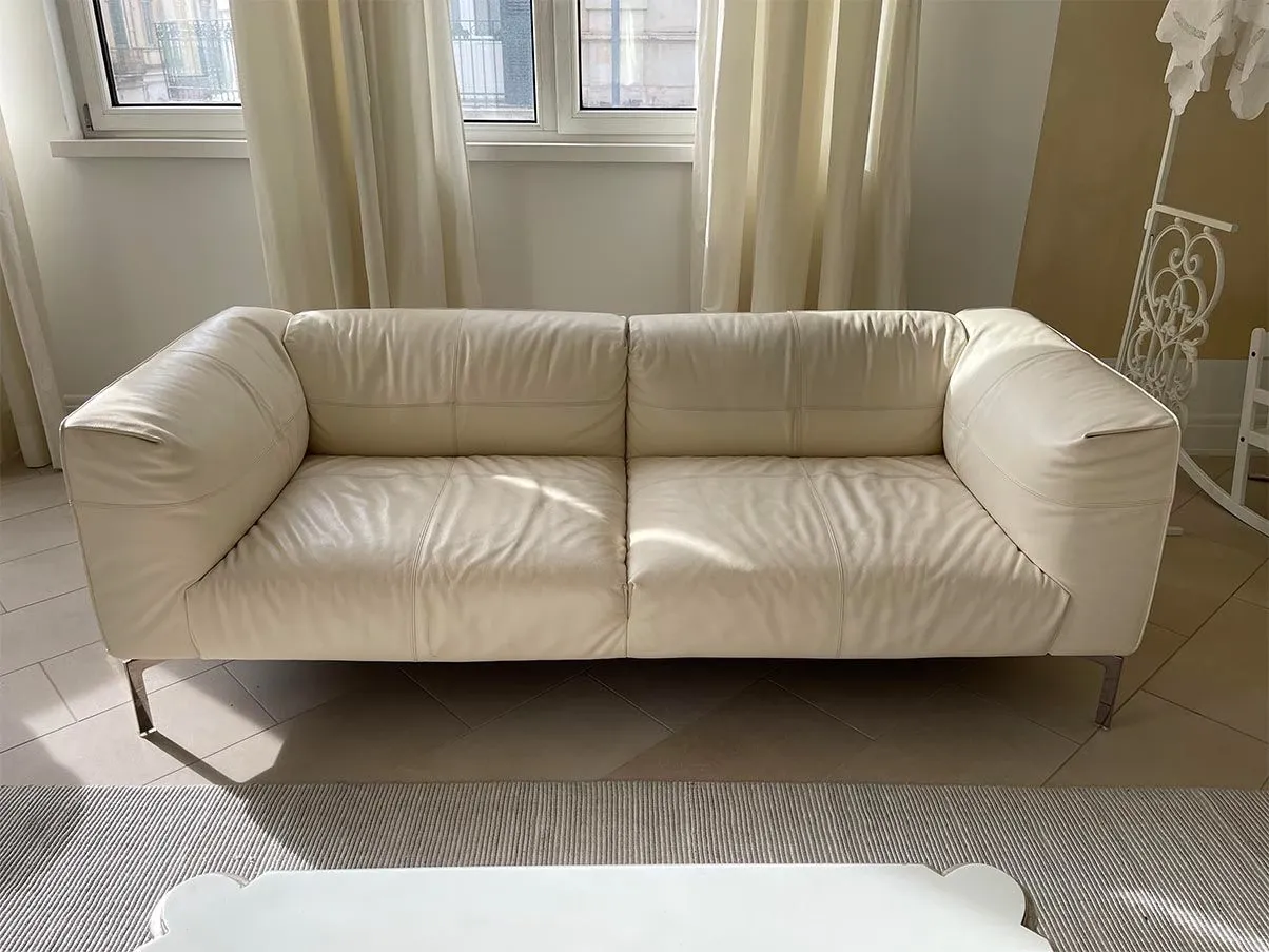 Bosforo sofa in white leather 2