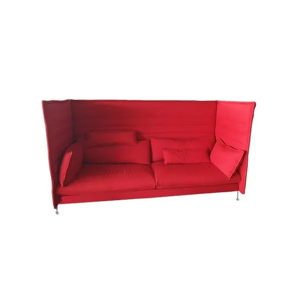 Alcove Highback Sofa 3 seater sofa in fabric (red) 4