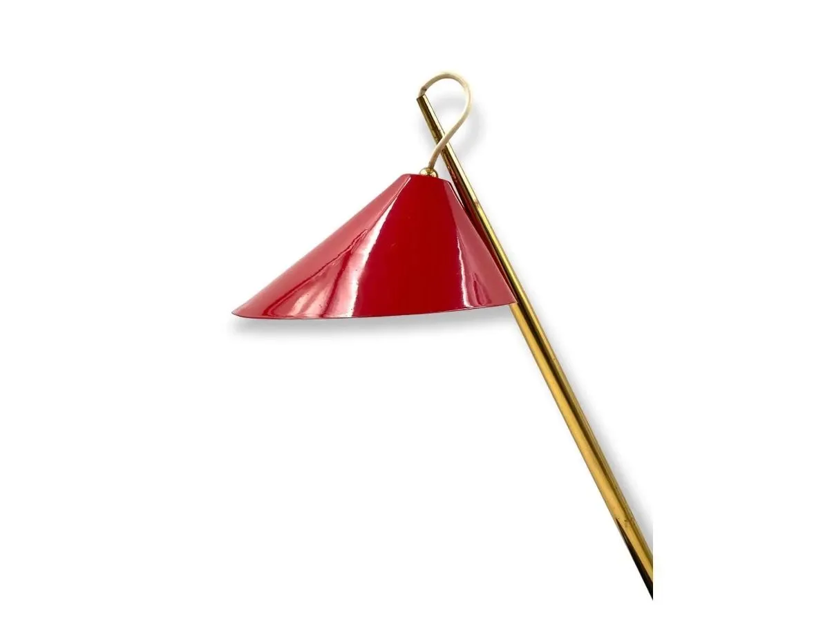 Lampada da tavolo rosso vintage (anni'60), Lumen 1