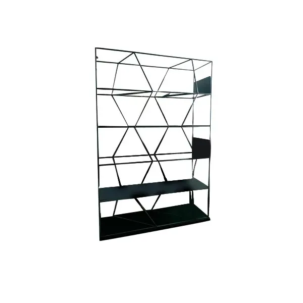 Bookcase Lexington with steel structure (black), Bontempi image