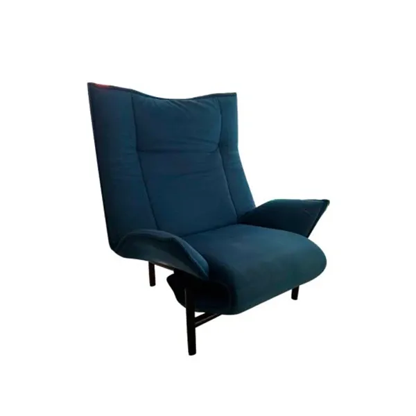 Veranda armchair by Vico Magistretti in velvet, Cassina image