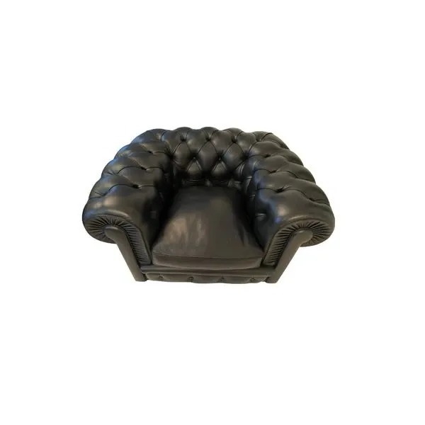 Armchair in black leather, Cimini&Compagnucci image