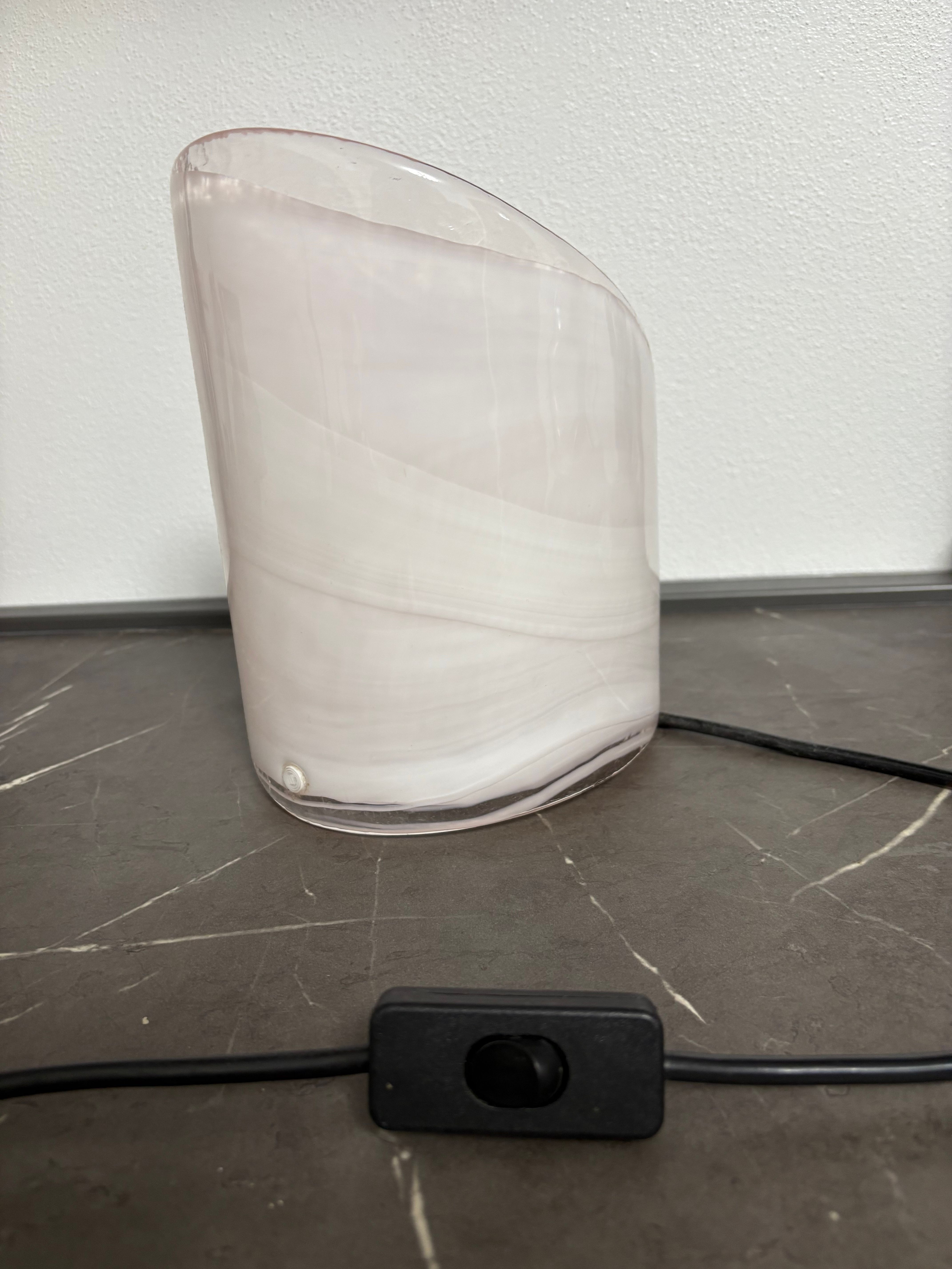 Set applique e abat jour in vetro di Murano rosato Details