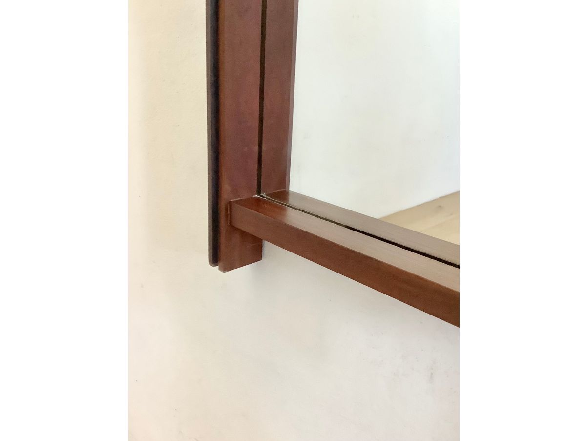 Specchio anni 60 con cornice in teak Defects