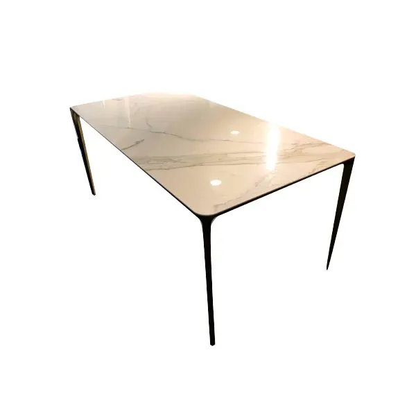 Slim rectangular table in aluminum and ceramic, Sovet image