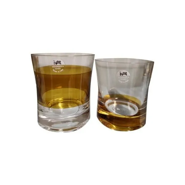 Image of Set 24 bicchieri in vetro ambra, Ivat