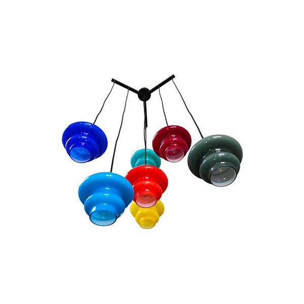Vintage Murano glass chandelier with 7 lights (1960s), image