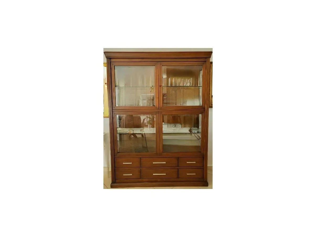 Credenza in legno di noce con vetrina, Accademia del Mobile 3