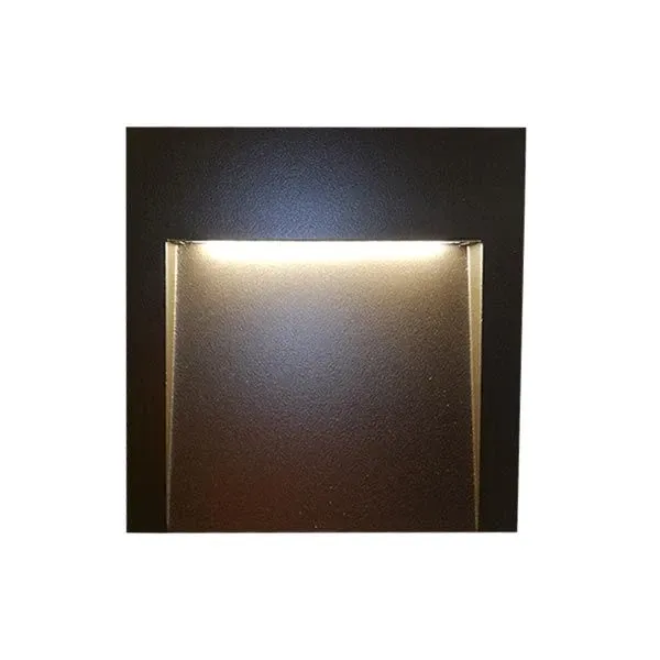 Team wall light in brown aluminum, Platek image