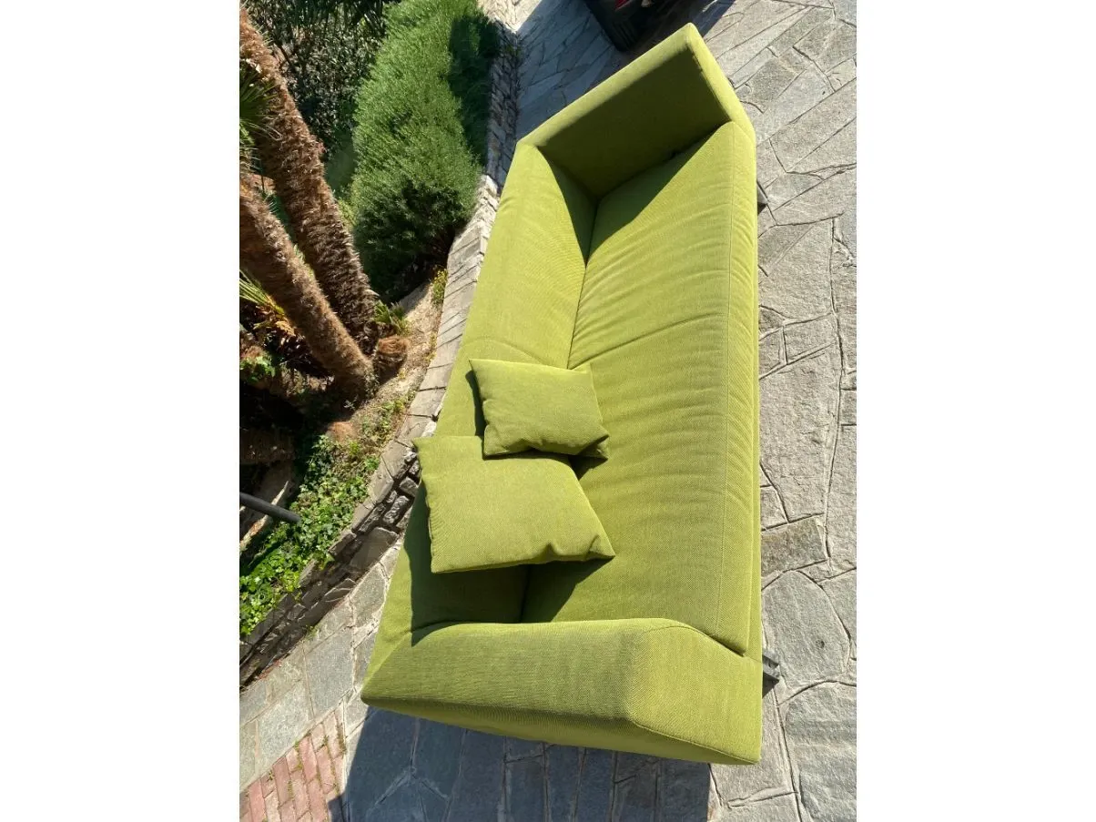 Divano Alexander 3 posti in tessuto verde, Mussi 8