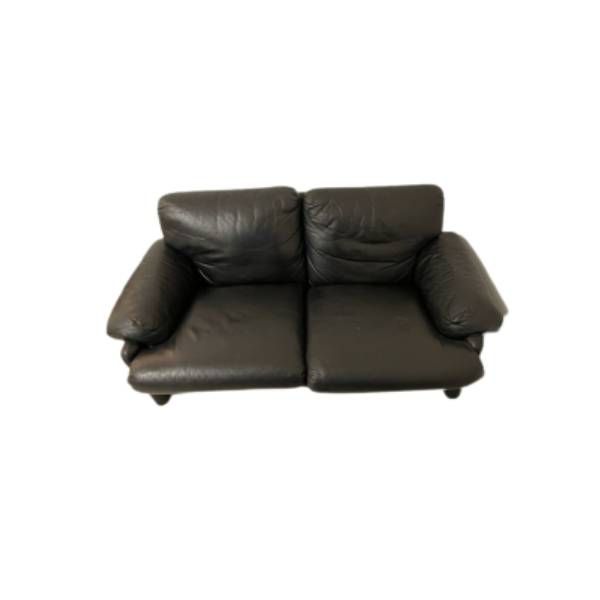 Coronado 2-seater sofa in vintage leather (1980s), B&B Italia image