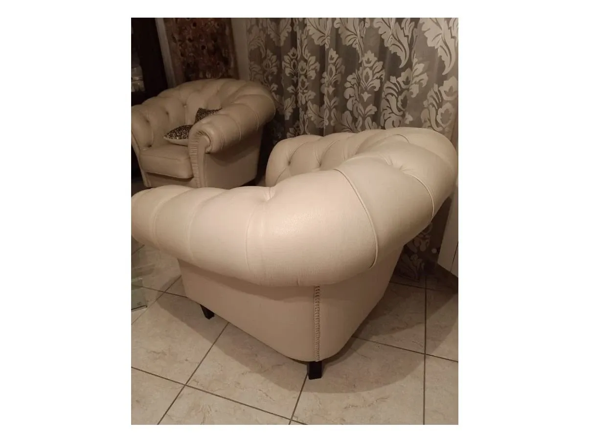 Set 2 poltrone Chester in pelle, Valdichienti 3