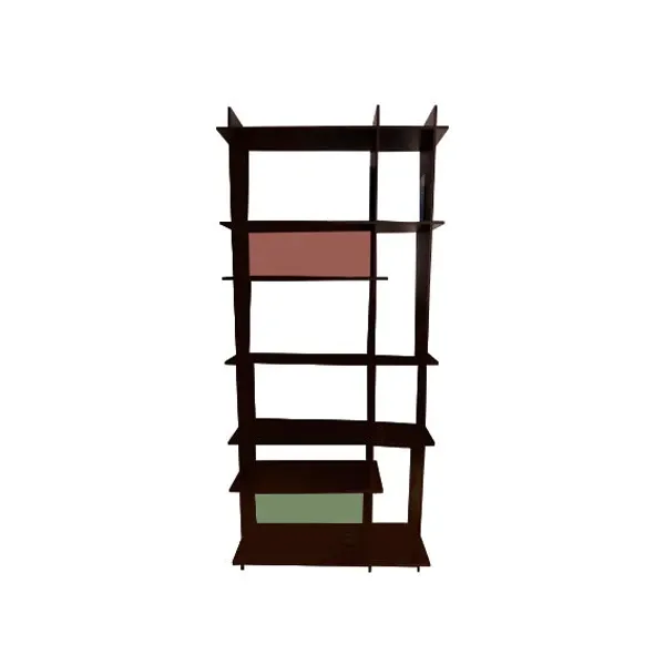 Level 733/3 bookcase in wood with backrest, Zanotta image