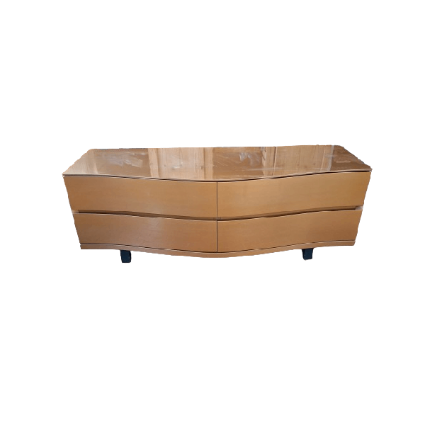 Sideboard with drawers in ocher metallic finish, Giorgetti image