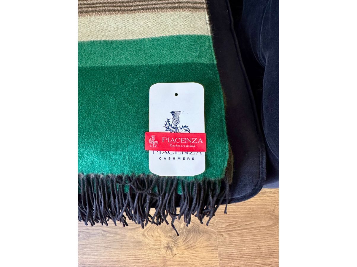Plaid in seta e cashmere, Piacenza 1733 Front