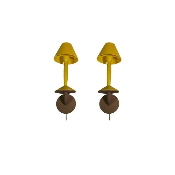 Set 2 wall lamps Miss Sissi/p by Starck (yellow), Flos image