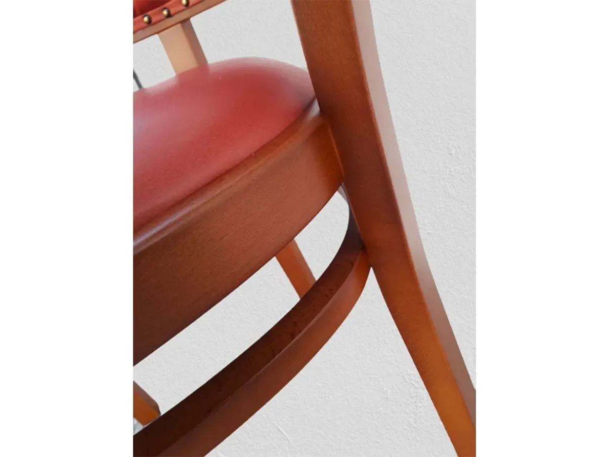 Set of 2 wooden armchairs by Marcel Kammerer 5